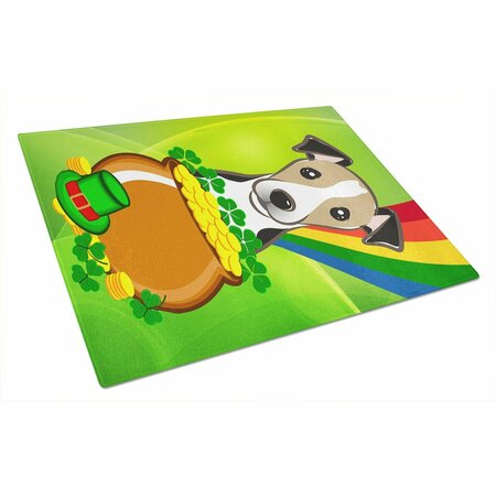 CAROLINES TREASURES Jack Russell Terrier St. Patricks Day Glass Cutting Board- Large BB2005LCB